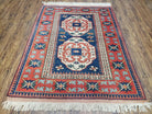 5' x 6' Vintage Top Quality Handmade Wool Rug Kazak Turkish Carpet Geometric - Jewel Rugs