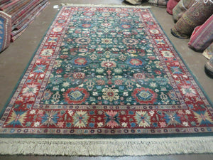 5' 9" X 9' Karastan Kuba Pattern 700 / 797 Wool rug American Made Nice - Jewel Rugs