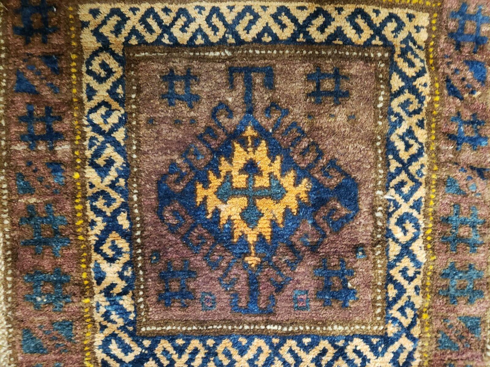 23" X 25" Antique Handmade Pakistan Balouchi Tribal Wool Rug Bag Tobreh - Jewel Rugs