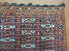 2.5' X 4' Antique Handmade Turkoman Tribal Wool Rug Cushion Case Yamud Stripped - Jewel Rugs