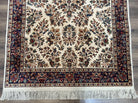 Karastan Rug 4.3 x 6, Karastan Ivory Sarouk #760 Wool Carpet, Vintage Original Collection 700 Series Discontinued, Floral Oriental Rug, Nice - Jewel Rugs