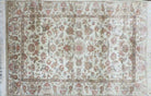 3' X 5' Vintage Handmade Chinese Floral Oriental Wool Rug Silk Accents Vegy Dyes Small Beige Rug - Jewel Rugs