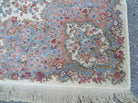 8' 8" X 10' 6" Karastan Ivory Kirman Oriental Design Wool Rug American Made USA Nice - Jewel Rugs