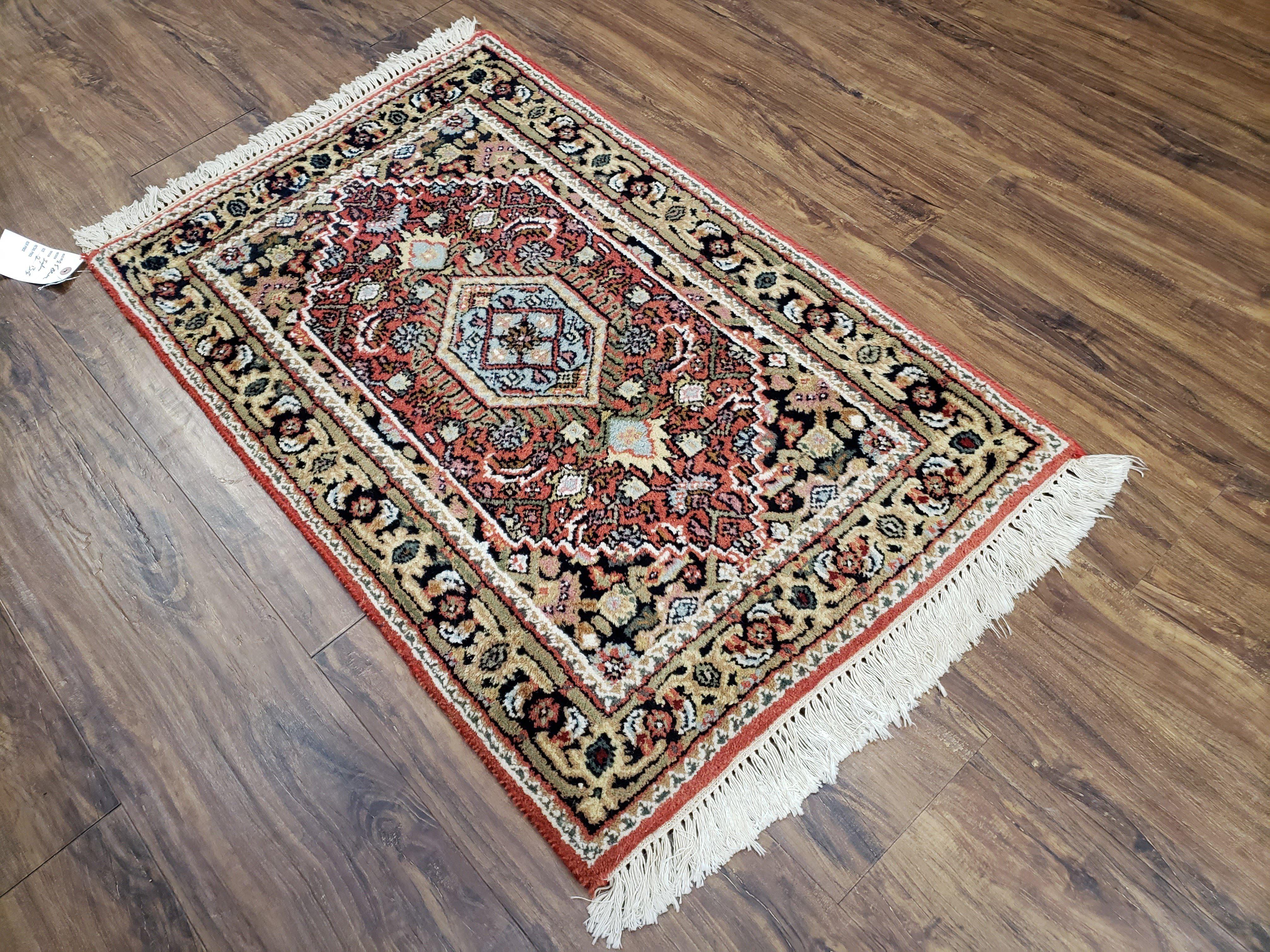 Small Bijar Rug, Indo Persian Rug, 2x3 Persian Rug, Hand Knotted Wool Rug, 2x3 Rug, Accent Rug, Medallion Rug, Oriental Carpet, Vintage - Jewel Rugs