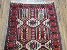 Semi Antique Persian Turkoman Baluch Collectible Rug, Hand-Knoted, Wool, 2'2" x 3'6" - Jewel Rugs