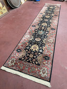 Vintage Karastan Runner Rug 2.6 x 12, Karastan Williamsburg Kurdish Pattern #559, 12ft Long Hallway Rug Wool - Jewel Rugs