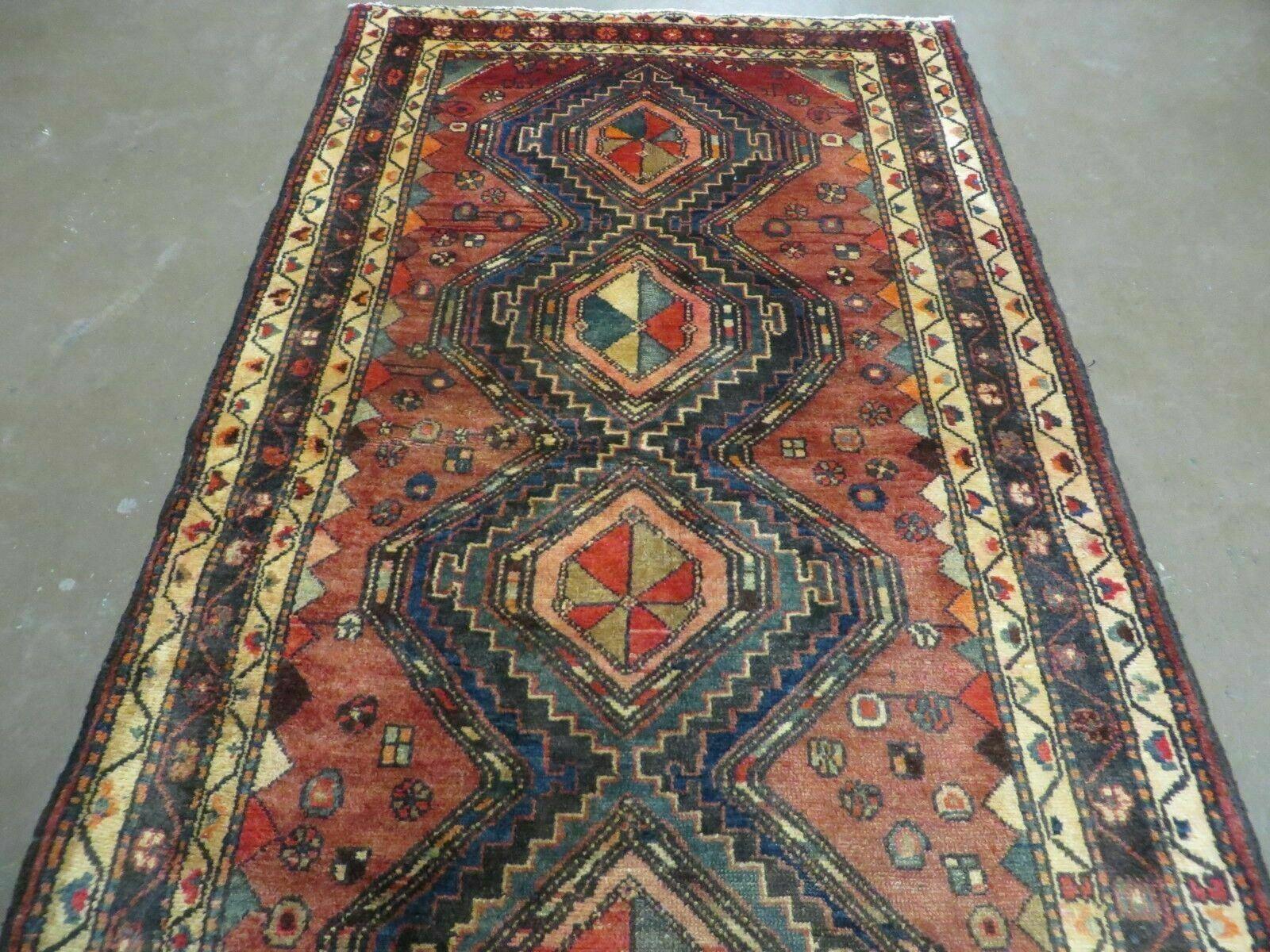 3' 6" X 10' Antique Handmade Turkish Wool Runner Rug Nice - Jewel Rugs