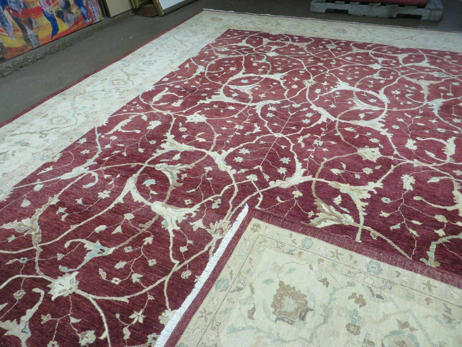 10' X 14' Vintage Handmade PESHAVAR CHOBI Pakistani Agra Wool Carpet Nice - Jewel Rugs