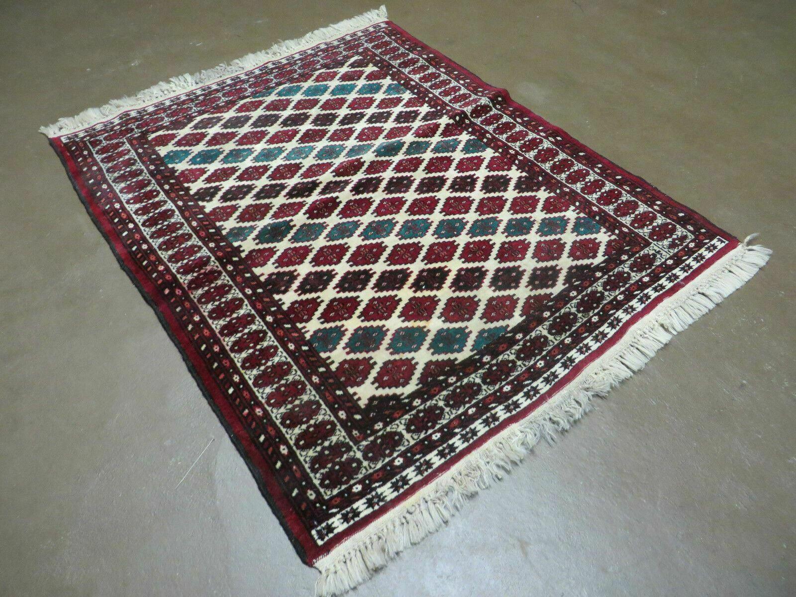 3' X 4' Vintage Handmade Pakistan Bokhara Turkoman Balouch Wool Rug Mat Nice - Jewel Rugs