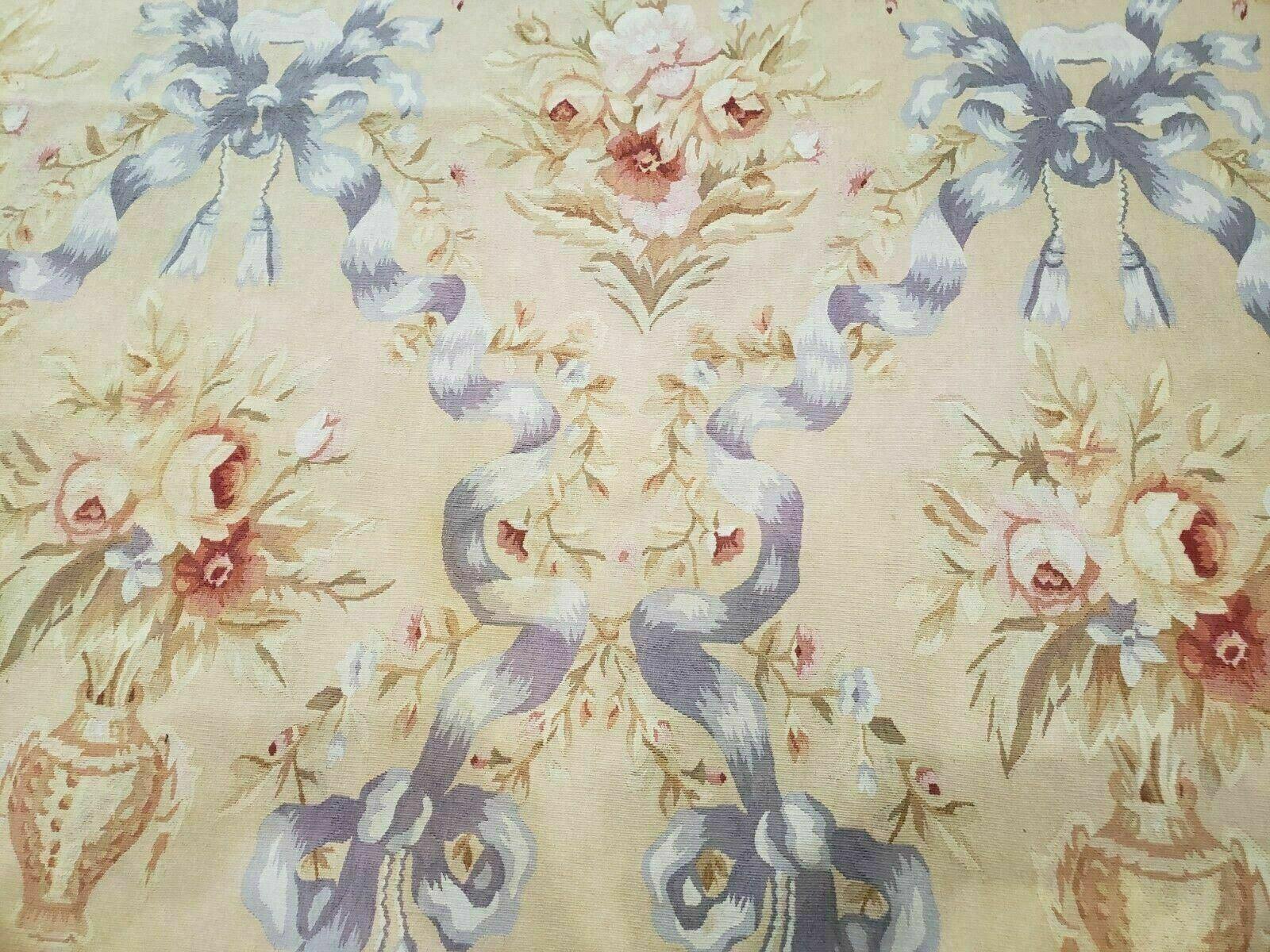 12' X 18' Magnificent Handmade Wool Rug Aubusson Weave Savonnerie Flat Pile - Jewel Rugs