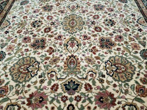 8' 8" X 12' Karastan Ivory Indo Kirman # 706 Wool Rug American Made Nice Beige - Jewel Rugs