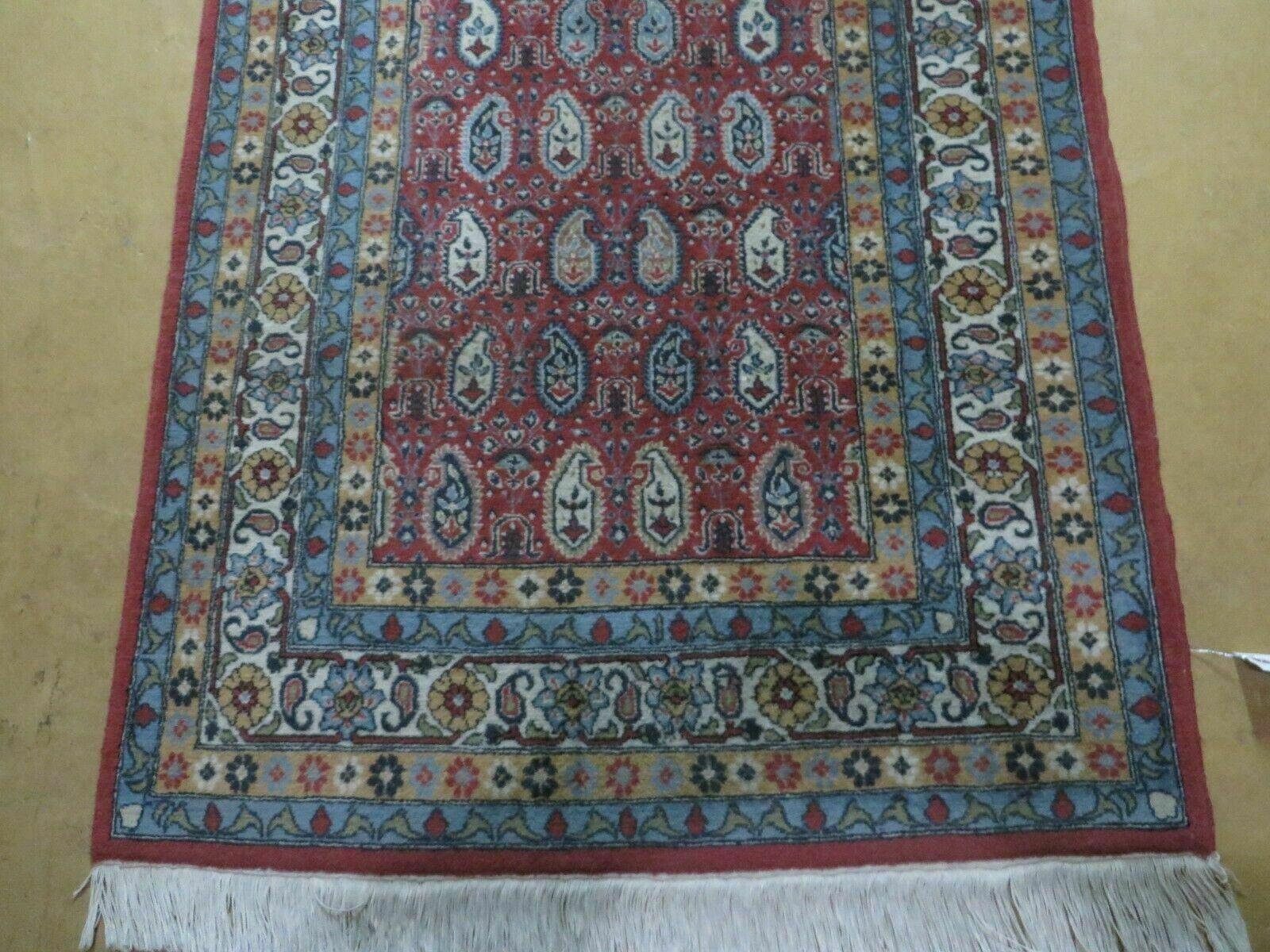 3' X 14' Vintage Fine Turkish Paisley Handmade Wool Runner Rug Nice - Jewel Rugs