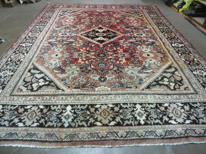 9' X 12' Antique Handmade Indian Agra Wool Rug Carpet Vegetable Dyes # 720 - Jewel Rugs