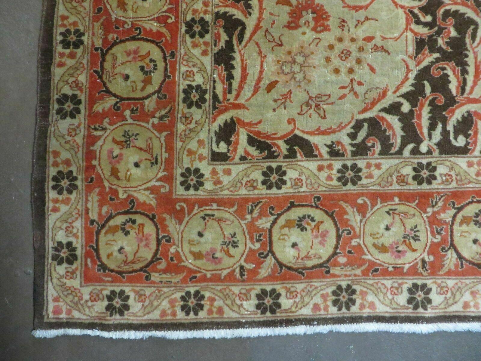 6' X 8' Vintage Handmade Pakistan Floral Oriental Wool Rug Details Organic Nice - Jewel Rugs