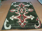 5' X 7' Vintage 1960s Scandinavian Rya Shag Wool Rug Mid-Century Modern Brown - Jewel Rugs