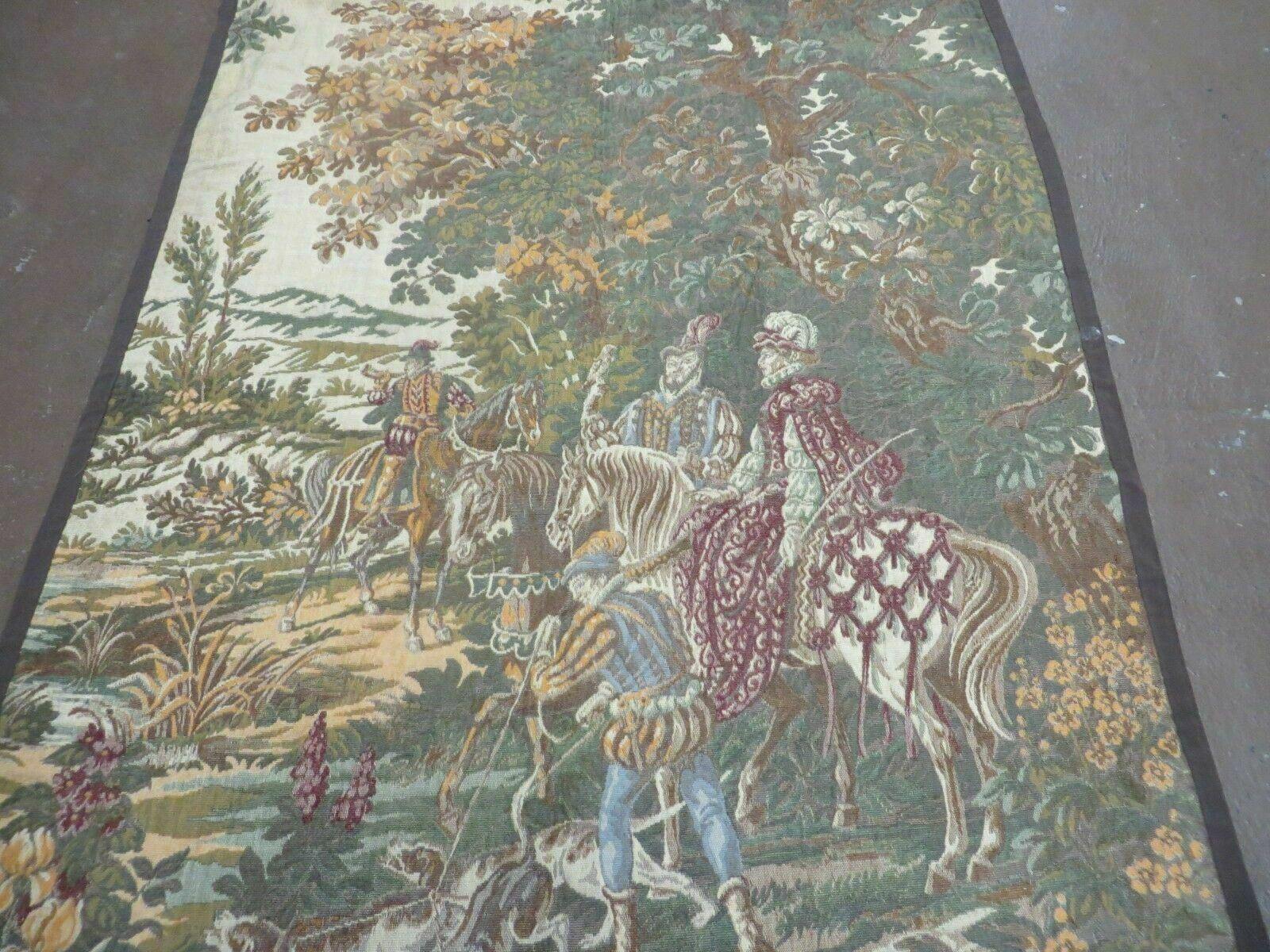 4' X 5' Vintage Tapestry Belgium Hand Loomed Victorian Nice 90f - Jewel Rugs