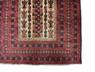 3x5 New Vintage Handmade Wool Rug Tribal Turkoman Balouch Prayer Rug Red Gold - Jewel Rugs