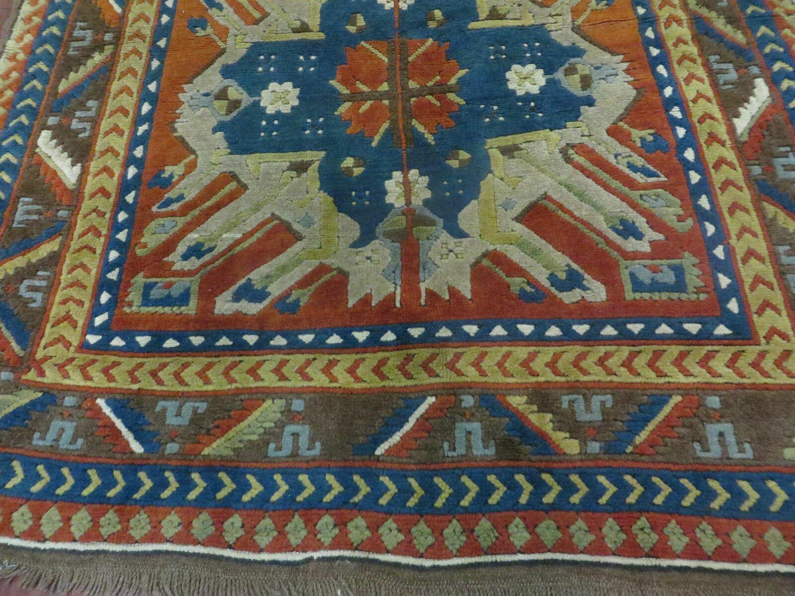 5' X 5.5' Vintage Handmade Turkish Kazak Colorful Wool Square Rug Carpet Bohemian Boho Vintage Interior Home Design - Jewel Rugs