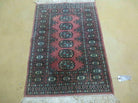 2' X 3' Vintage Handmade Pakistani Turkoman Bokhara Yamud Rug Nice - Jewel Rugs