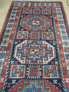 3 '4" X 10' Vintage Handmade Turkish Kazak Caucasian Wool Runner Rug Red Nice - Jewel Rugs