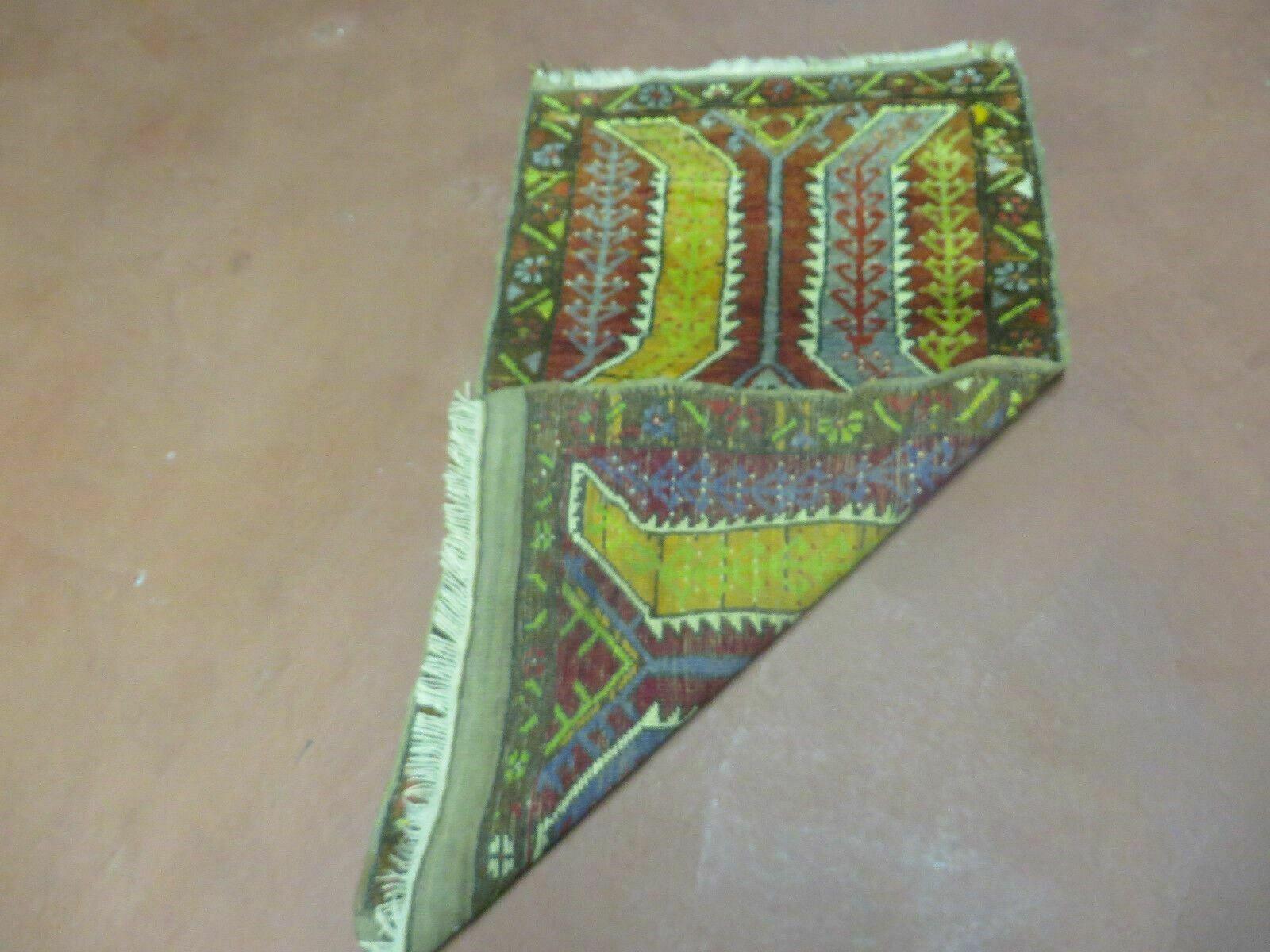 Small Turkish Yastik Rug 1.9 x 2.10, Antique Handmade Oushak Carpet - Jewel Rugs