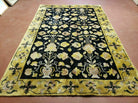 6' X 9' Modern Handmade Tibetan Nepal Wool Silky Rug Carpet Black Gold Nice - Jewel Rugs