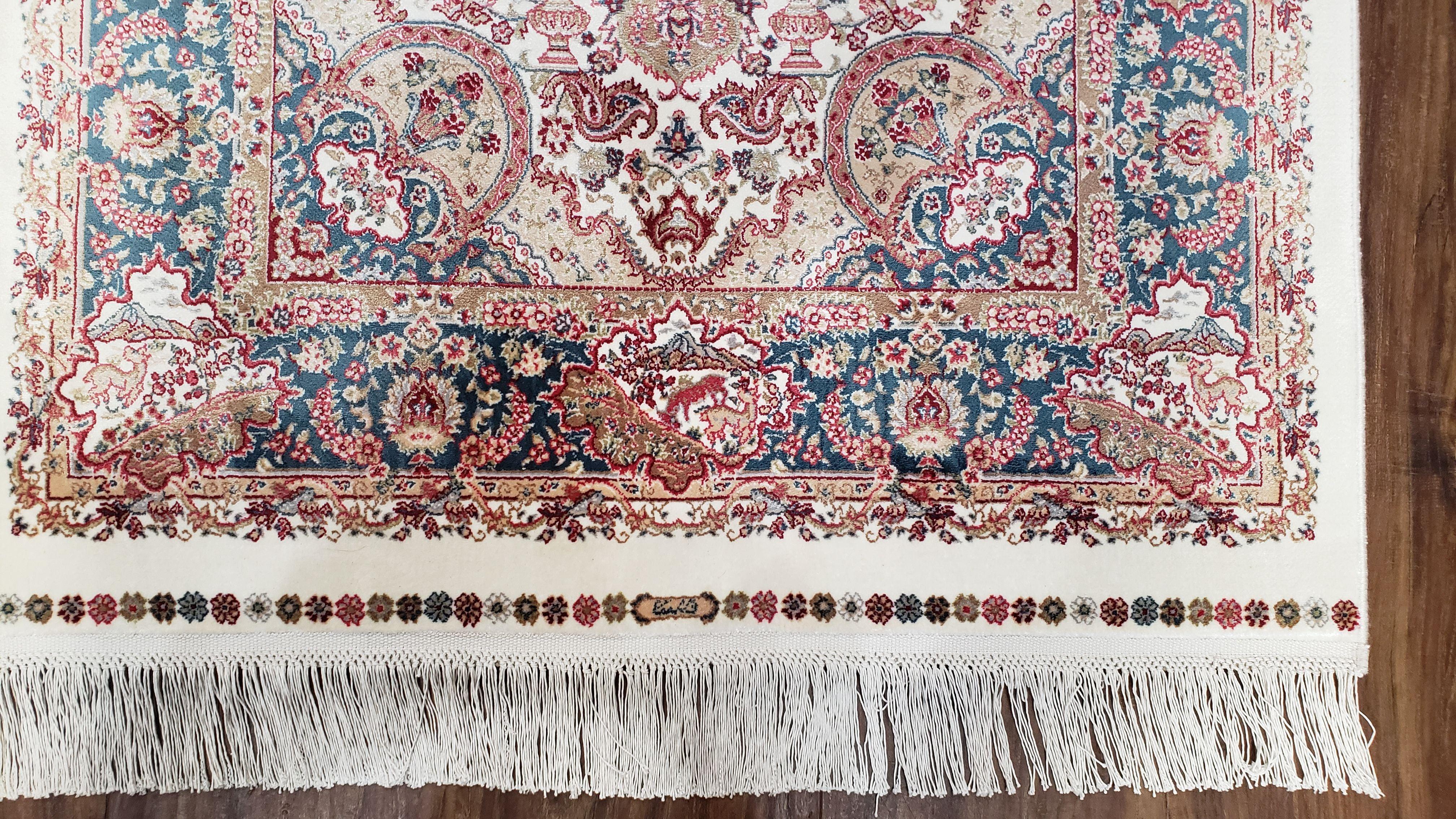 Small Silk Carpet, Medallion Rug, Very Fine, Persian Design, Silk-on-Silk, Oriental Accent Rug, Bamboo Silk, 2.5 x 4 ft, 2' 8" x 4' 1" - Jewel Rugs