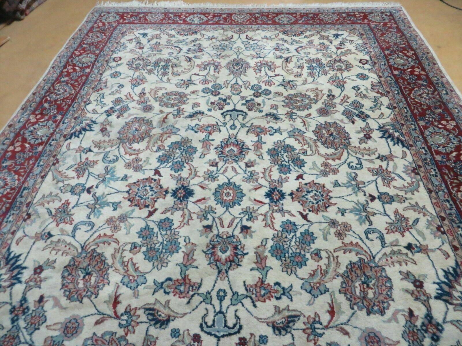 6' X 9' Vintage Handmade Fine Chinese Floral Oriental Wool Rug Carpet Beige - Jewel Rugs