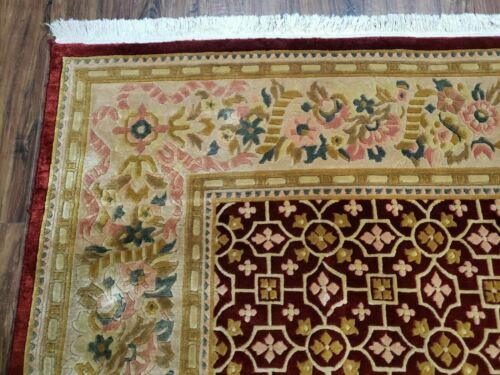 9' X 12' Modern Tibetan Nepal Art Deco India Hand Knotted Wool Rug Abstract Nice - Jewel Rugs