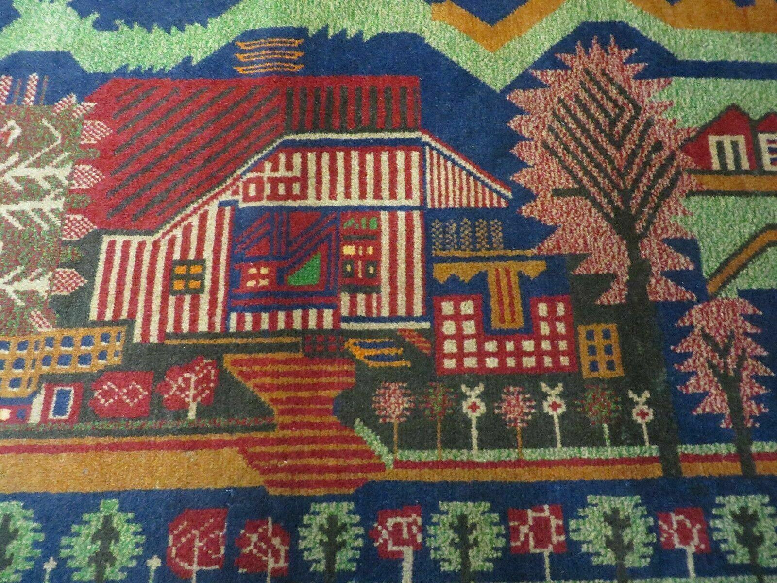 3' X 4' New Vintage Handmade Afghan Balouch Tribal Wool Pictorial Rug # 283 - Jewel Rugs