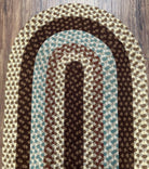 American Braided Rug 2x4 ft Oval Rug, Multicolor Oval Rug, Oval Braided Rug, Hand Woven, Vintage Braided Rug, Small Braided Rug - Jewel Rugs