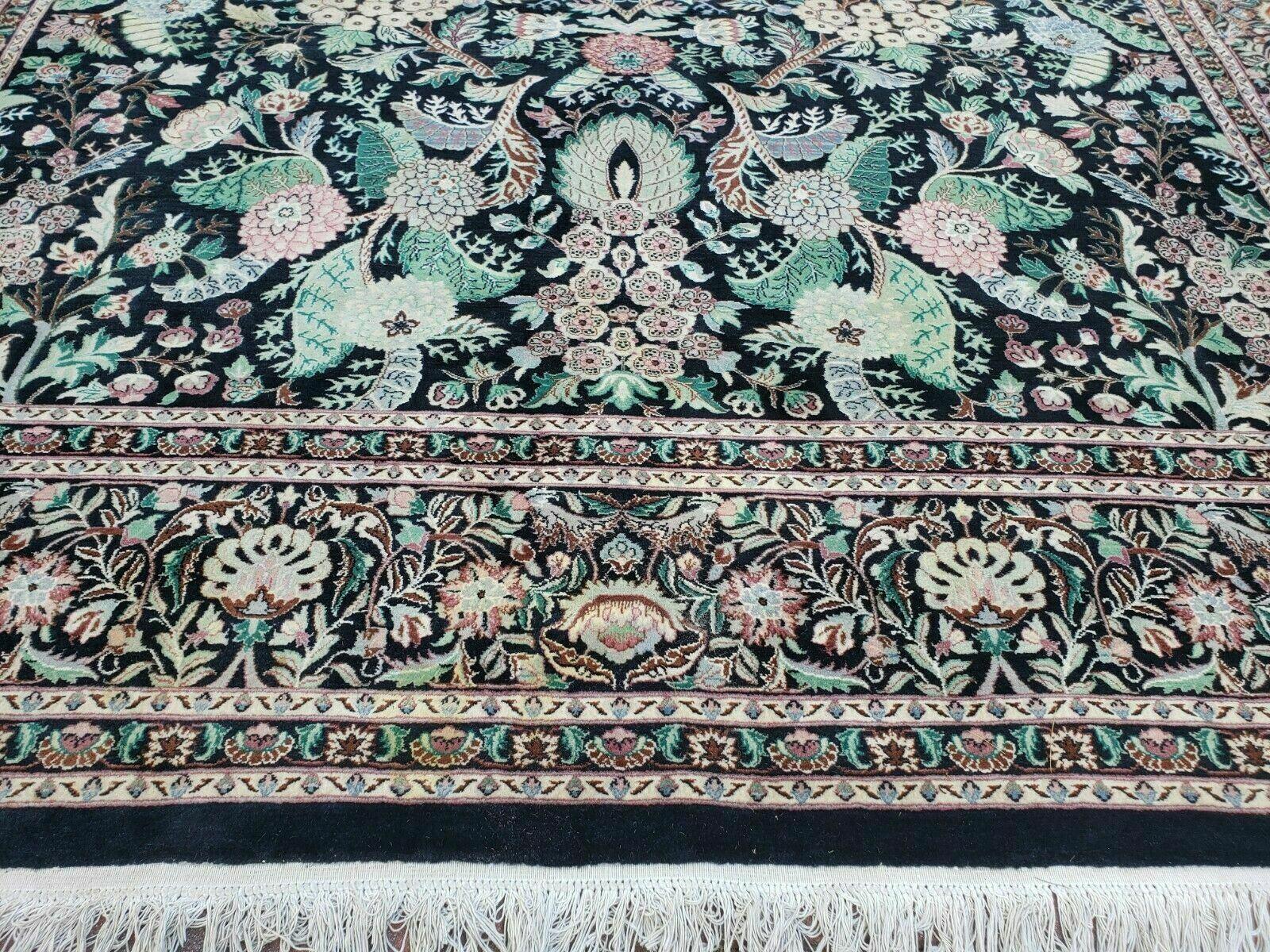 9' X 12' One-Of-A-Kind William Pakistan Oriental Hand-Knotted Wool Green Black - Jewel Rugs