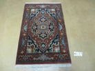 2' X 3' Handmade India Floral Oriental Wool Rug Carpet Vegetable Dye Rusted Red - Jewel Rugs