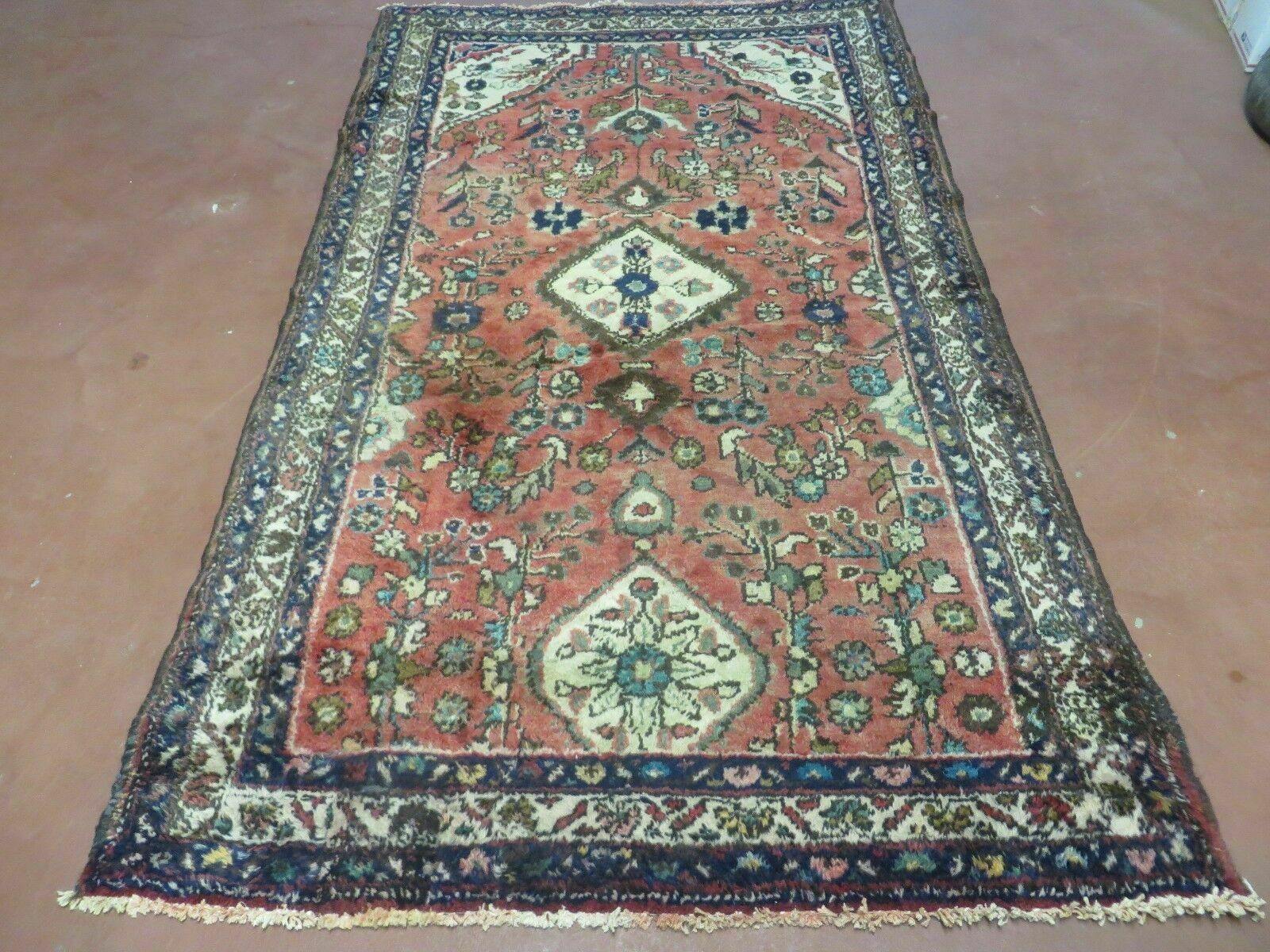 4' X 6' Antique Handmade Indian Wool Rug Vegy Dye # 631 Jewel Colors - Jewel Rugs