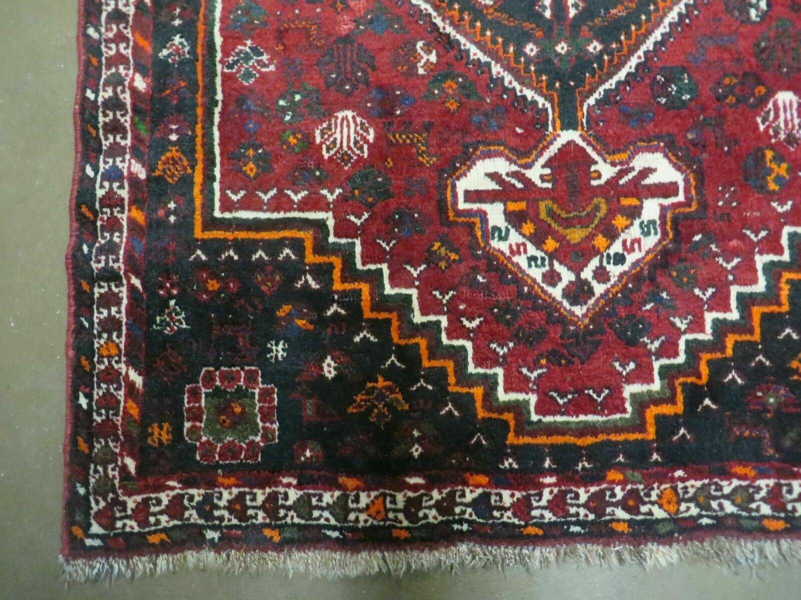 4' X 6' Antique Handmade Turkish Wool Veg Dyes Rug Organic Red Nice M10 - Jewel Rugs