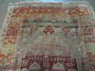 4' X 7' Antique 1920 Handmade Turkish Melas Prayer Design Wool Rug Organic # 62 - Jewel Rugs