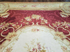 12' X 15' Hand Made French Aubusson Weave Rug Wool Savonnerie Design Red Wow - Jewel Rugs