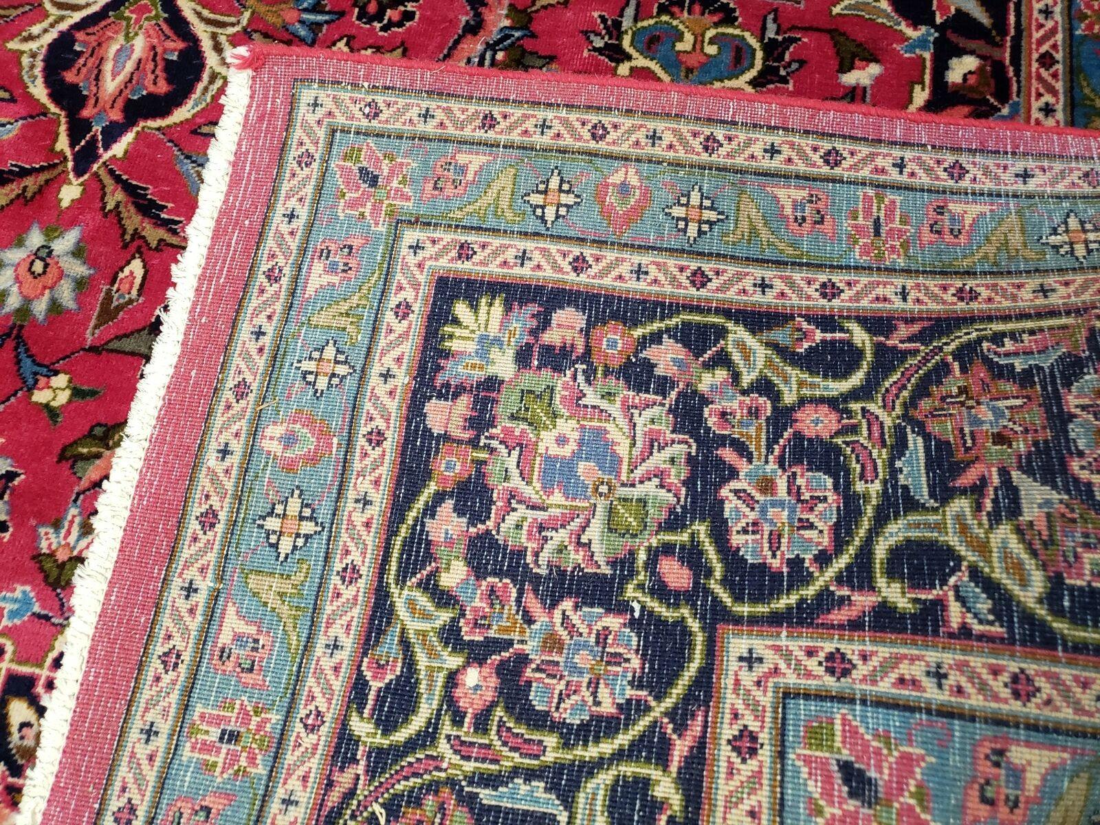 8' X 11' Vintage Handmade Authentic Oriental Wool Rug Pink/Red Teal Wow - Jewel Rugs