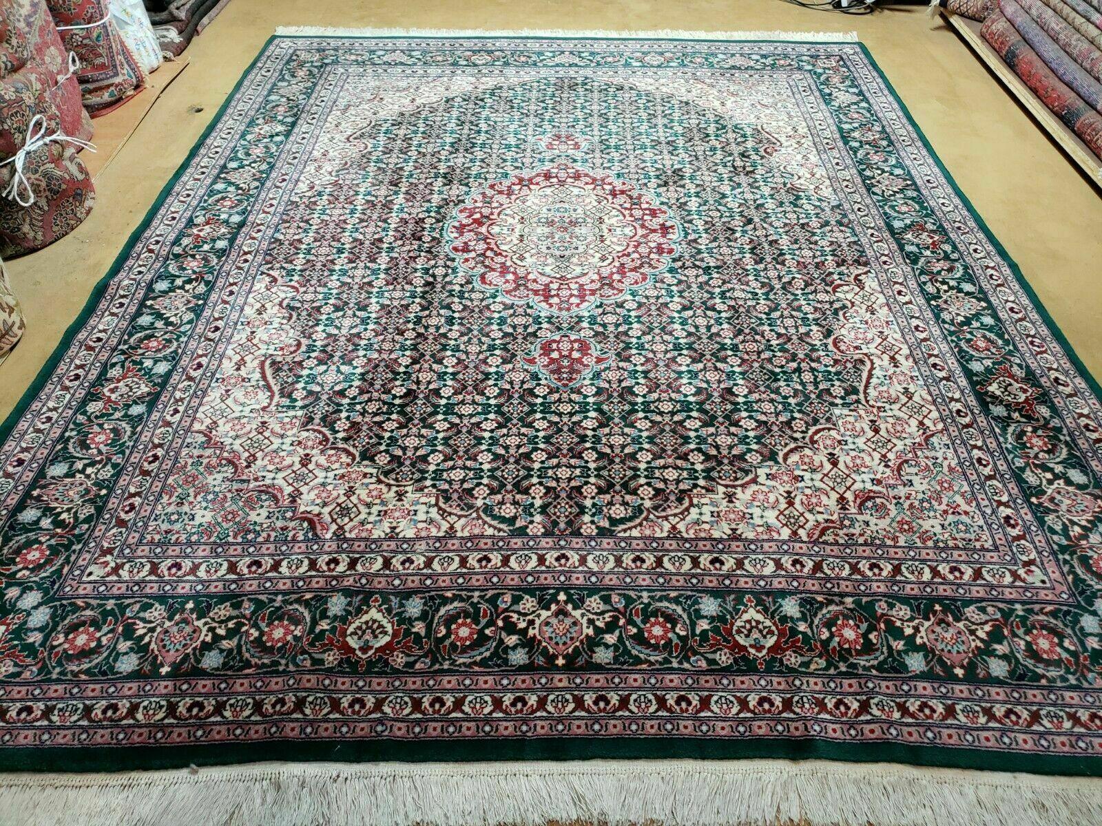 8' X 10' Vintage Fine Handmade India Jaipur Wool Rug Hand knotted Carpet Red - Jewel Rugs