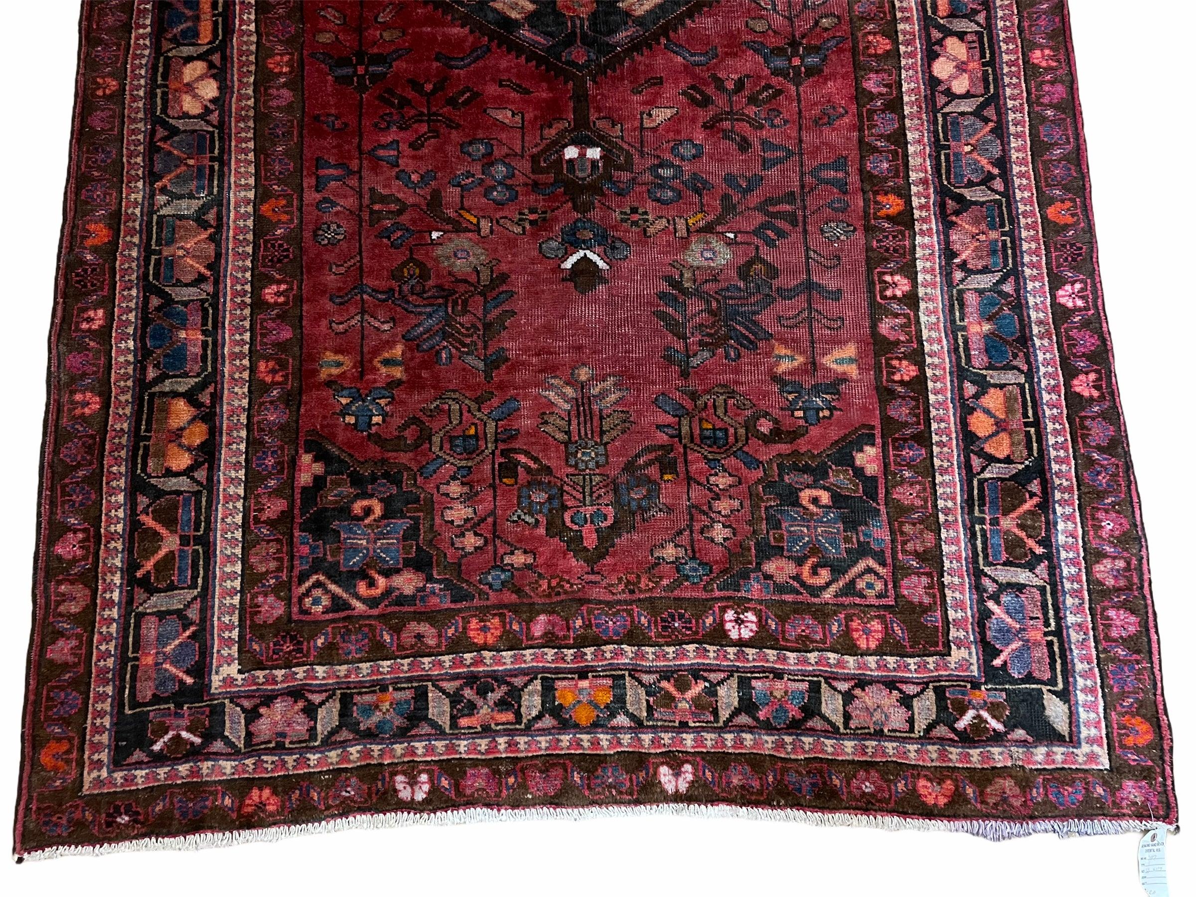 5.5 X 10 Handmade Wool Tribal Gallery Rug Wide Runner Corridor Rug Floral Red - Jewel Rugs