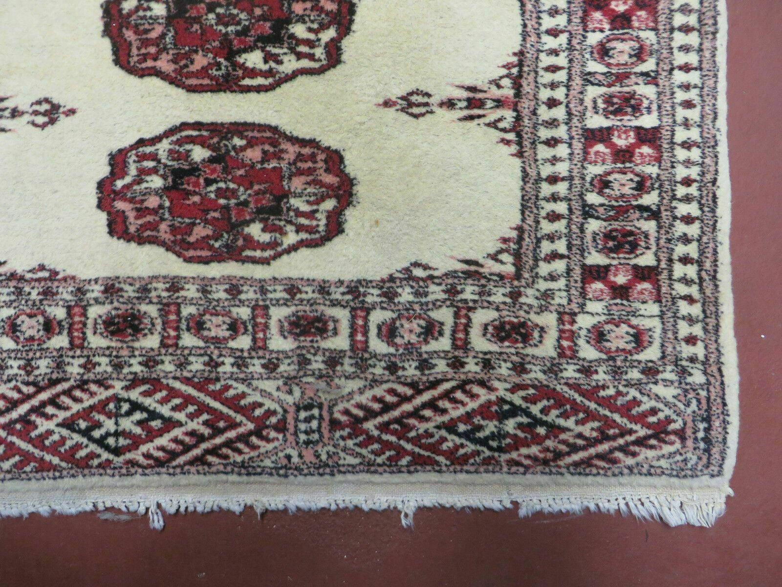 2' 7"X 7' Handmade Finely Knotted Pakistani Turkoman Bokhara Detailed Wool Rug - Jewel Rugs