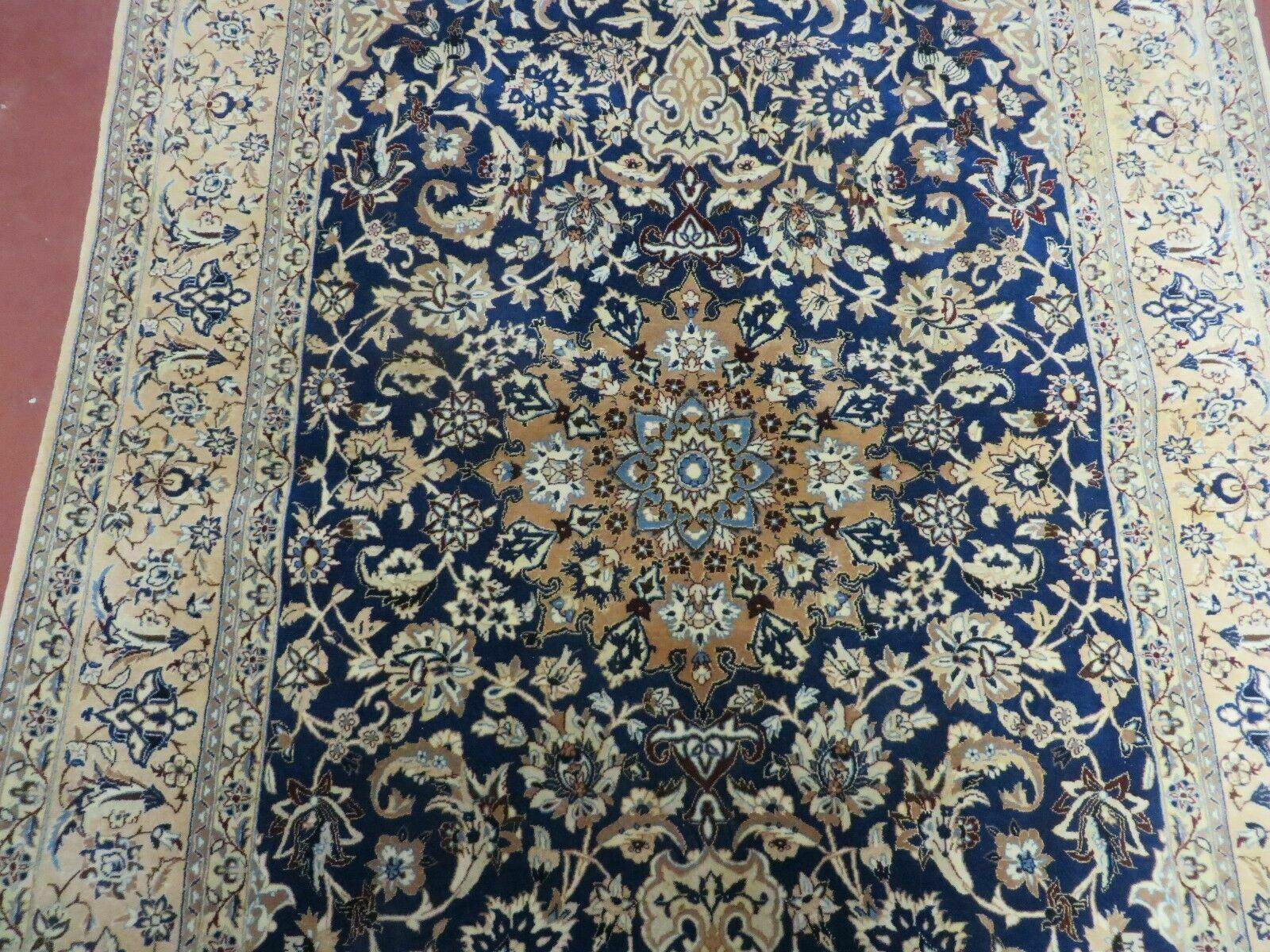 4' X 6' Handmade Ultra Fine India Floral Oriental Wool Silk Rug Hand Knotted - Jewel Rugs