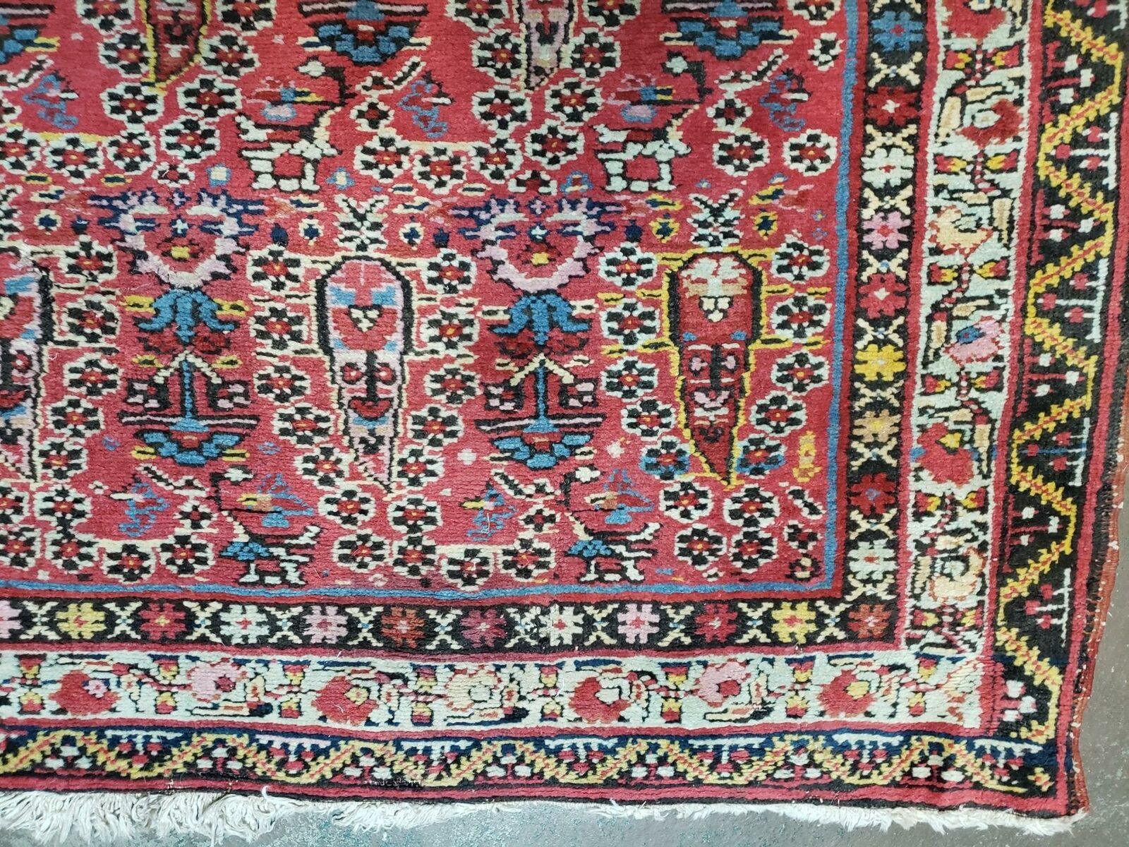 3' 4" X 15' Antique Oriental Karabagh Floral Handmade Wool Runner Rug Red Nice - Jewel Rugs