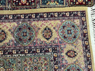 Indo Persian Silk Rug 4x6, Panel Design, Small Flowers, Hand Knotted, Fine Weave, Oriental Carpet 4 x 6, Vintage Area Rug, Beautiful Rug - Jewel Rugs