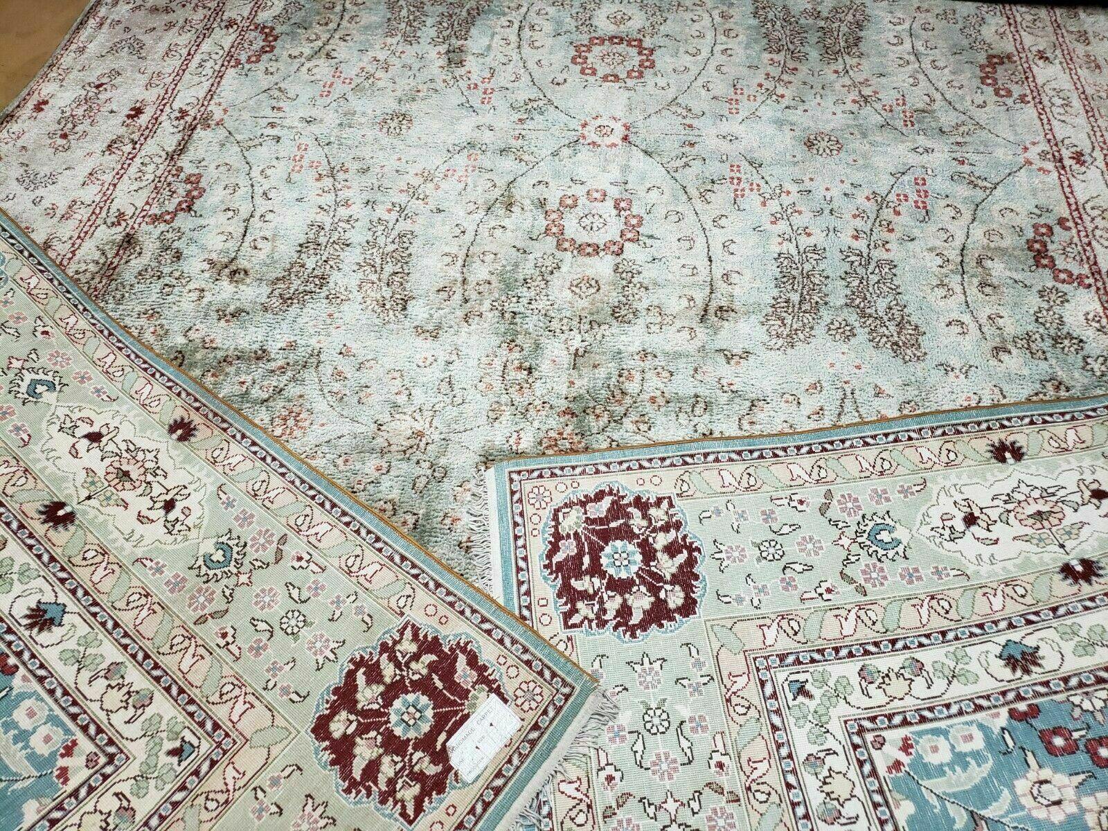 6' X 9' Vintage Handmade Fine Silk Rug Chinese Floral Hand Knotted Carpet Nice - Jewel Rugs