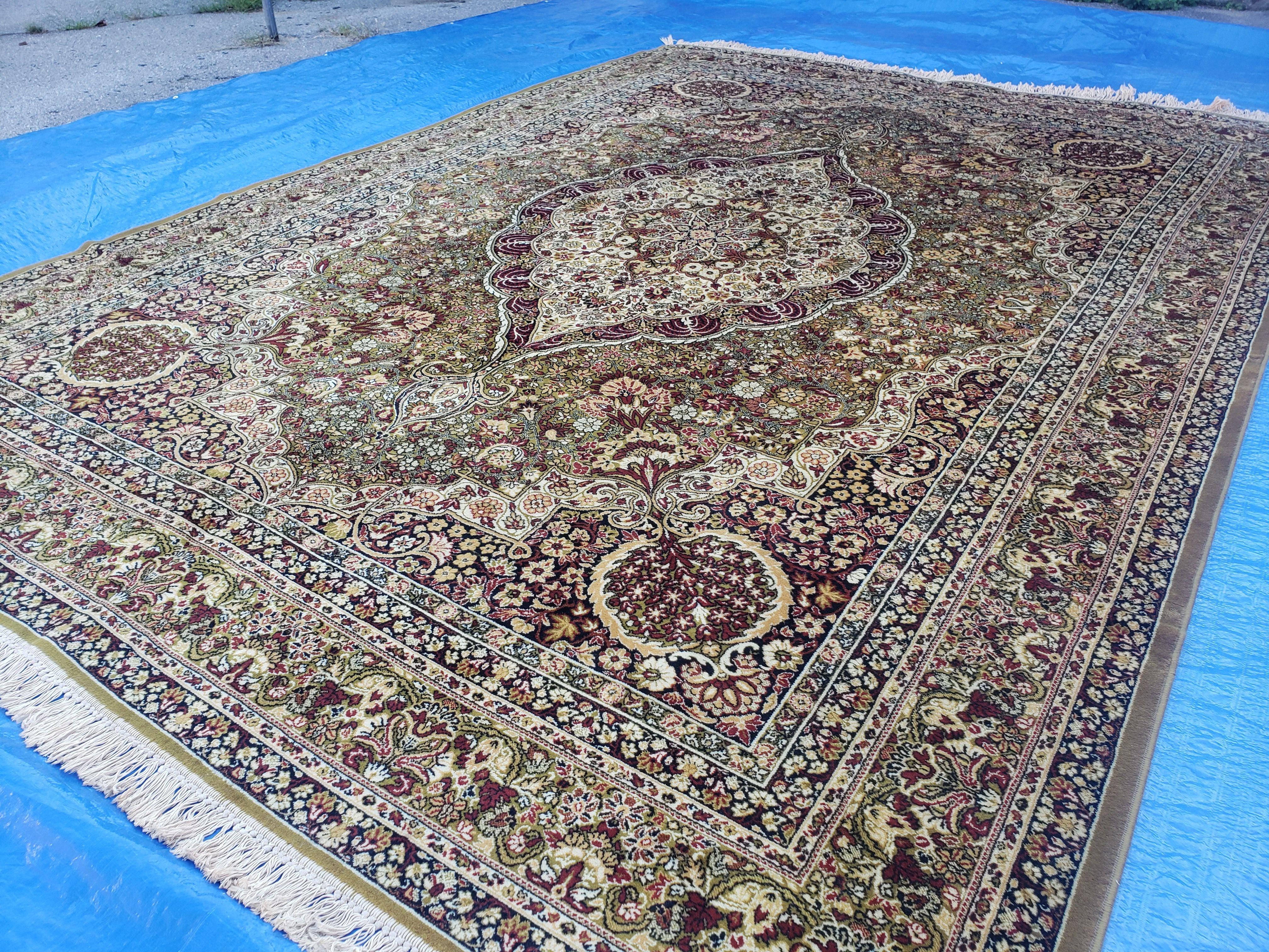 10' x 14' Vintage Power Loomed Couristan European Wool Rug Belgium Made Carpet - Jewel Rugs