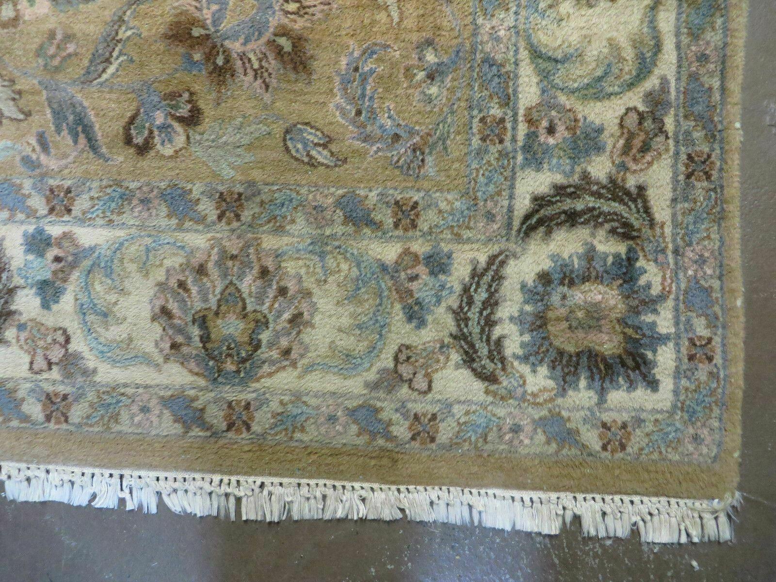 5' 6" X 9' Vintage Handmade Jaipur Indian Floral Oriental Wool Rug Veg Dyes - Jewel Rugs