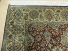 6' X 9' Handmade India Floral Oriental Wool Rug Carpet Tea Wash Red Hand Knotted - Jewel Rugs