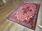 3' 2' X 5' 1" Handmade Floral Wool Rug Red Beige /Ivory - Jewel Rugs