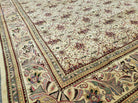 12' X 18' One-of-a-Kind Indian Agra Hand-Knotted Wool Rug Handmade Organic Dyes - Jewel Rugs